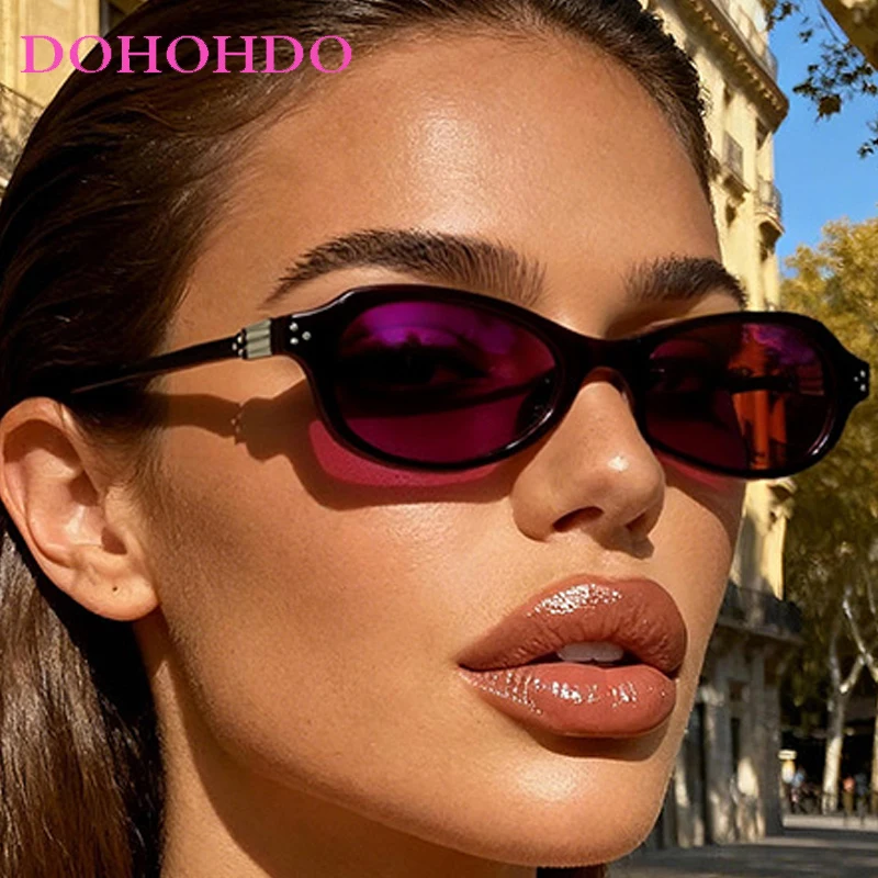 

New Luxury Rice Nail Small Frame Oval Sunglasses Men 2026 Brand Designer Women Sunglasses Outdoor Traveling Driving Shades UV400