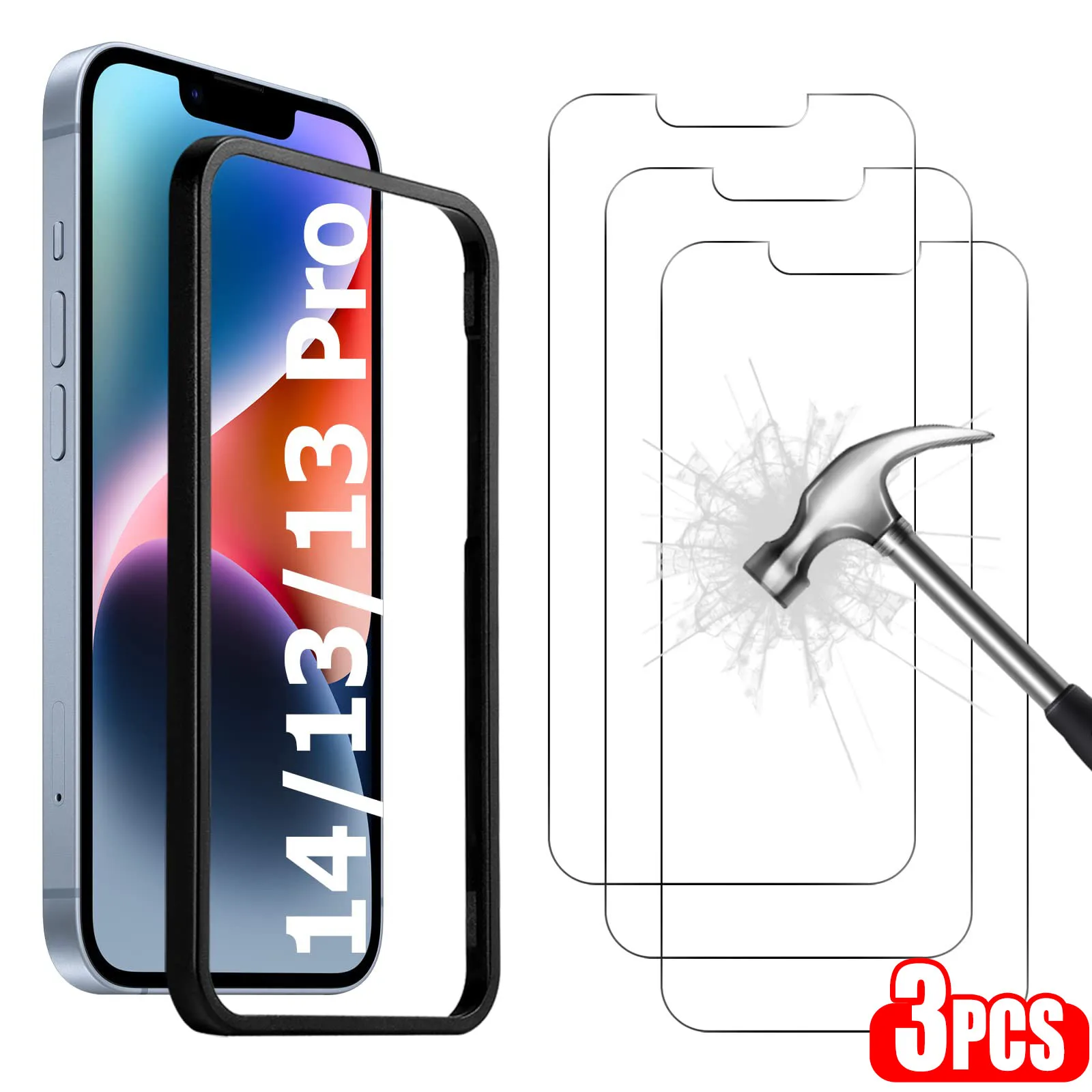 Película de vidrio HD para Apple IPhone 14 Pro Max, Protector de pantalla de vidrio templado para iphone 14 13 12 11, película de protección a prueba de Peep-proof