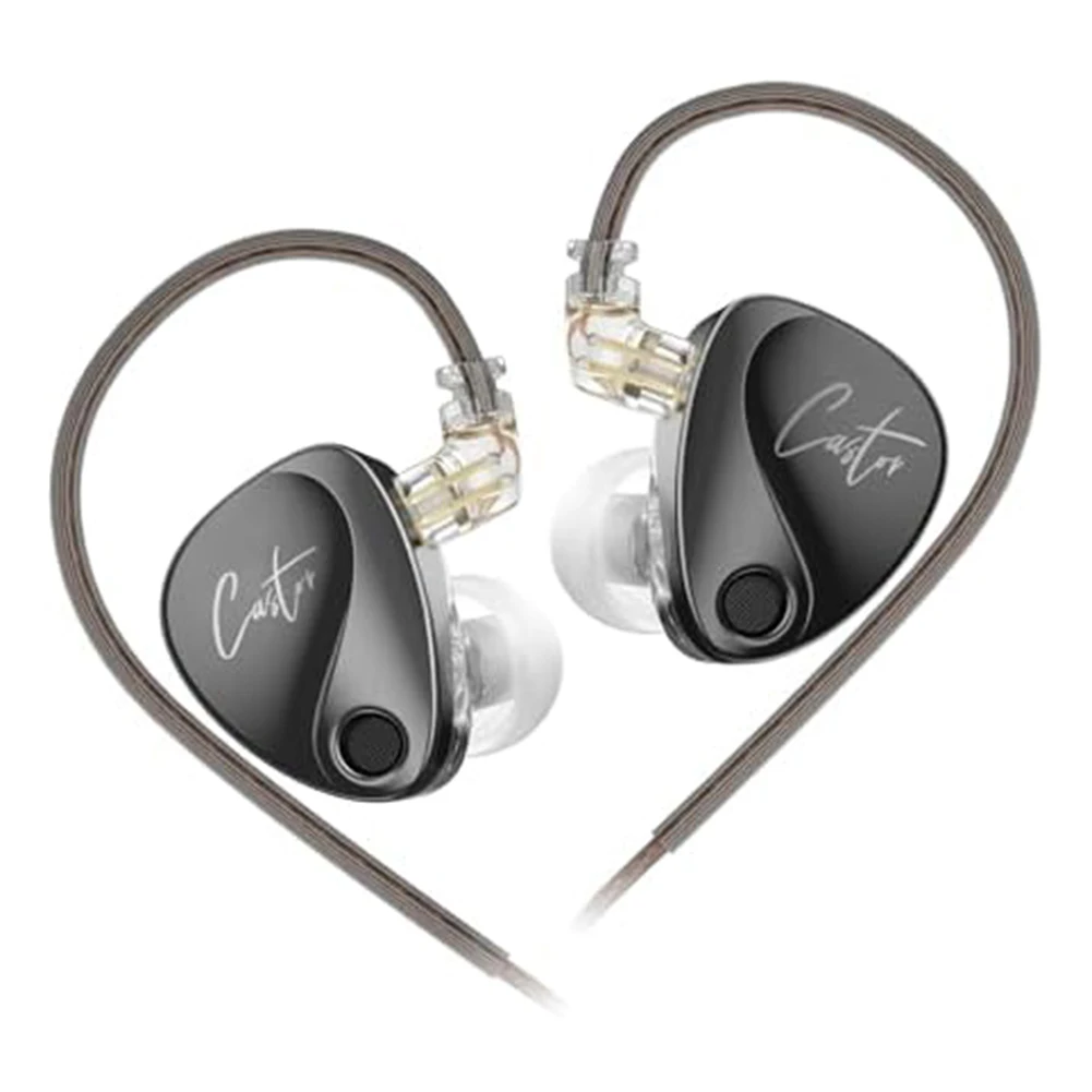 For KZ Castor Wired Earbuds Tunable Dual-Driver IEM With Superior Bass Comfort In Ear Headphones Monitor The Stage Headset