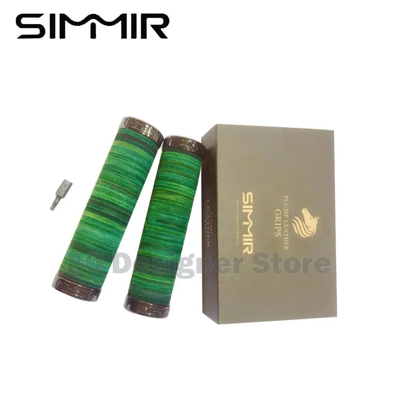 SIMMIR Bicycle Handle Bar Grips Outdoor Grips Bike Genuine leath Anti-slip Handlebar Anti-skid  shock-absorbing Super Soft
