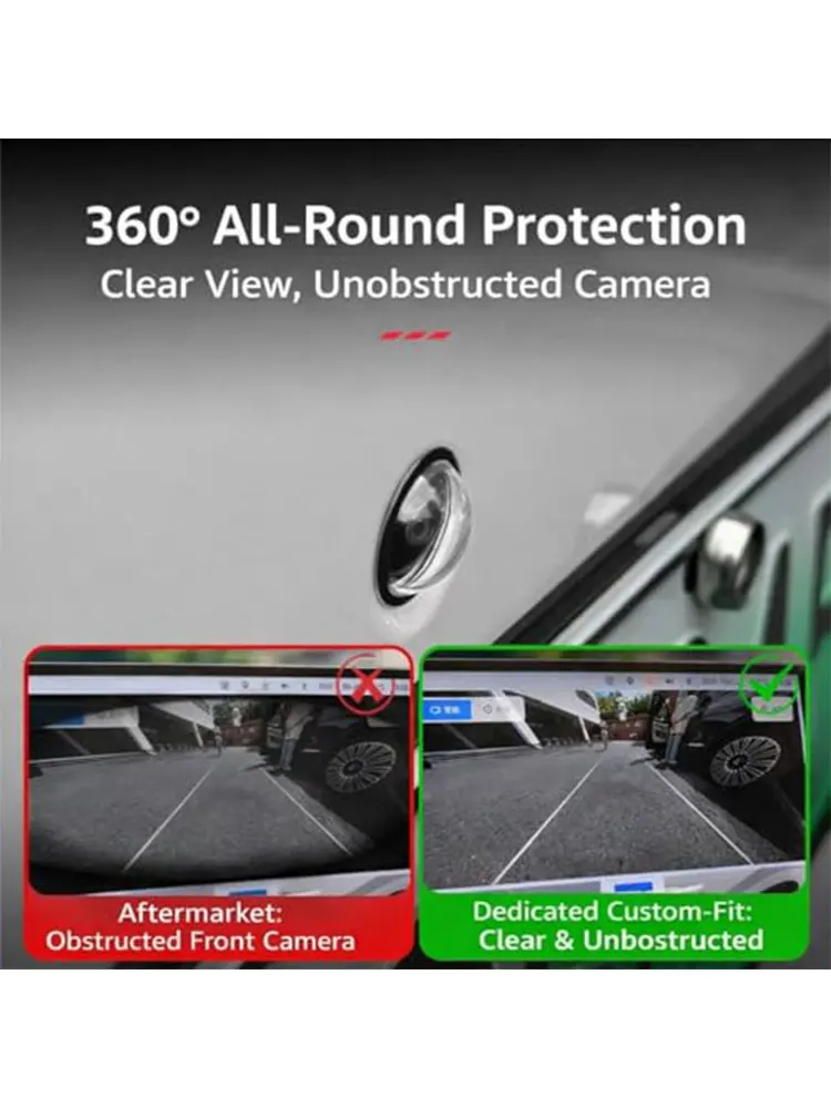 2/4pcs Car Camera Lens Protective Cover 360 Panoramic Reversing Camera Lens Guards HD Scratch Resistant Modification Accessory