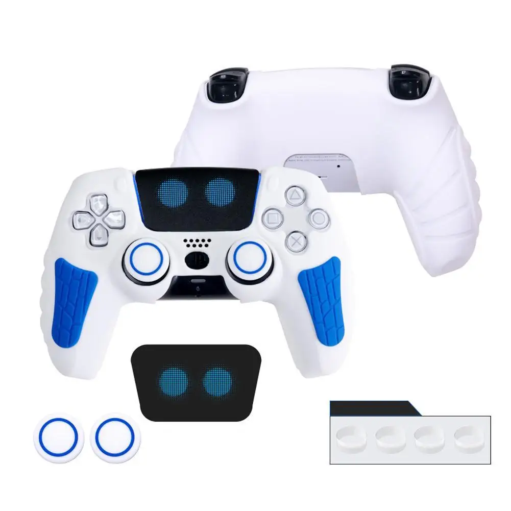 For Ps5 Astro Bot Silicone Handle Protective Cover With Touchpad Sticker Anti-slip And Sweat-proof For PlayStation5 Handle Cover