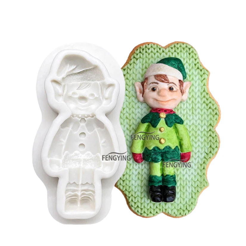 Christmas Snowman Santa Claus Reindeer Silicone Mold Resin Tools Sugarcraft Cupcake Baking Mold Fondant Cake Decorating Tools