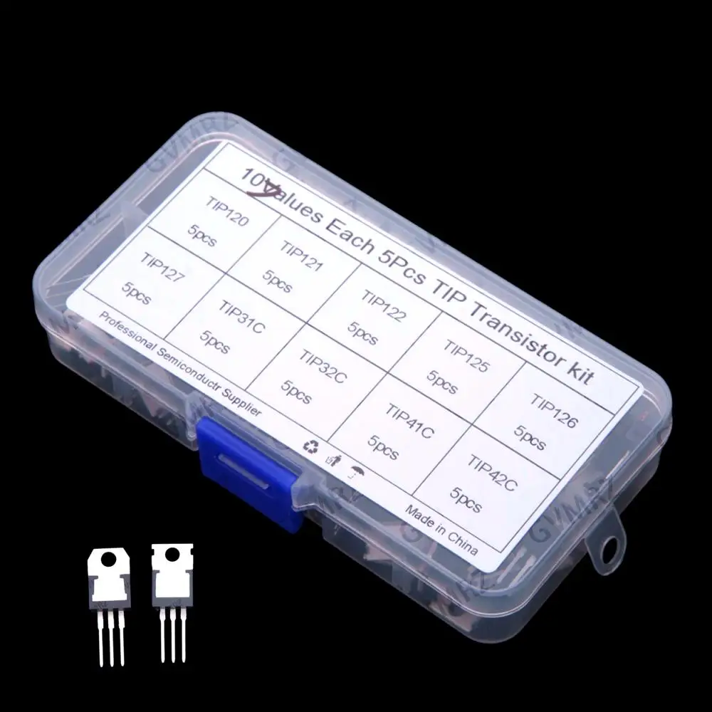 10Values TIP126 TIP127 TIP31C TIP32C ​​Each 5PCS Transistors TIP120 TIP121 TIP122 TIP125 TIP41C TIP42C To-220 TIP121 TIP122