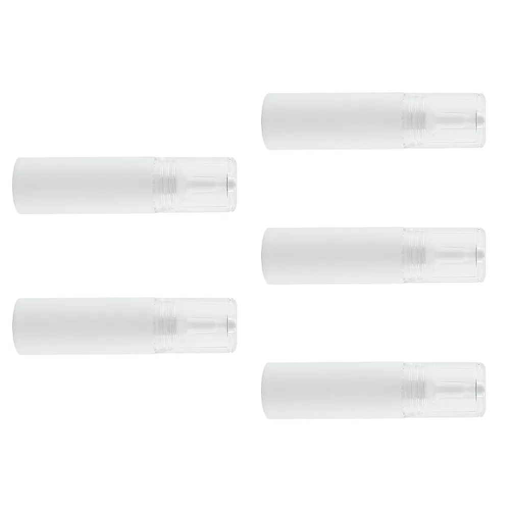 5Pcs Reusable Plastic Dropper Bottles White Lightproof for Essential Oil Perfume Essence Liquid Storage Precision Dispensing