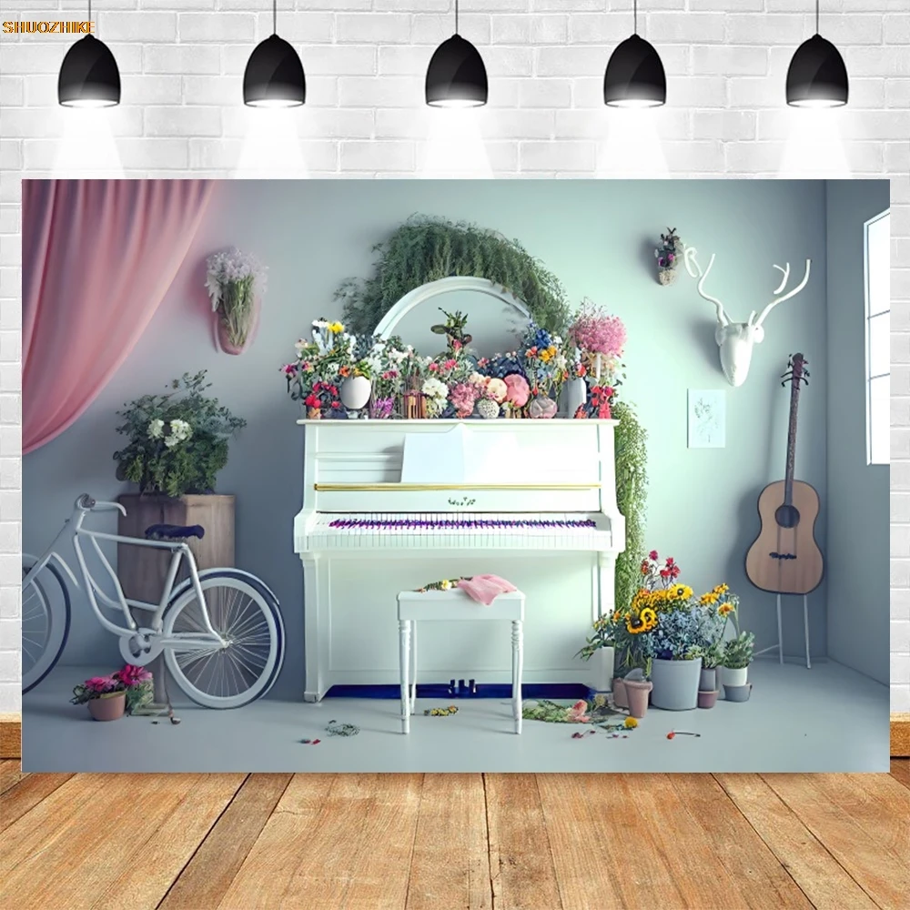 Fondo de fotografía de boda estilo bohemio flor Floral retrato nupcial decoración de fiesta de cumpleaños fondo fotográfico estudio fotográfico