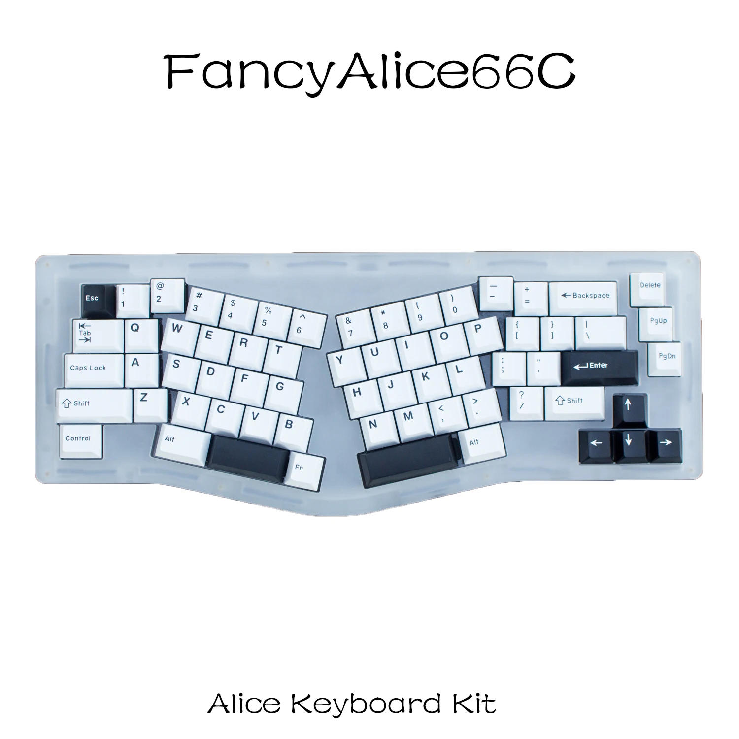 

Fancytech FancyAlice66C Alice Keyboard Kit Acrylic CNC Case RGB Wired Gasket Mount Supports QMK Via Hot Swap South-Fancy Led