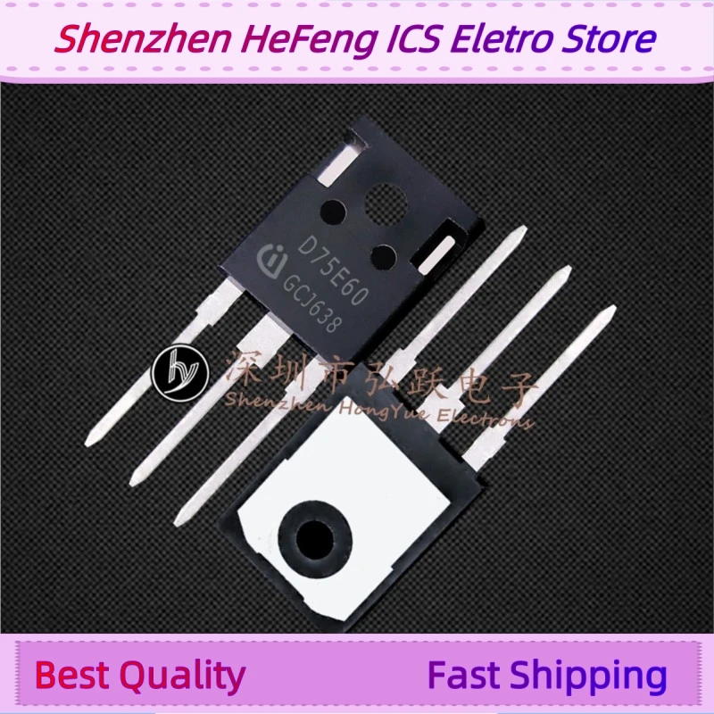 10 pièces-20 pièces IDW75E60 D75E60 TO-247 600V 75A expédition rapide qualité livraison rapide