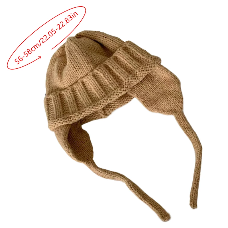 Gorros de punto para mujer, gorros de punto cálidos para invierno, pasamontañas, gorros para exteriores para mujer, gorros con protección para los oídos para esquí a prueba de viento