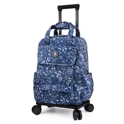 Women Carry on hand luggage Bag rolling backpack bag girls travel Trolley Bag on wheels wheeled backpack for Travel Luggage bag
