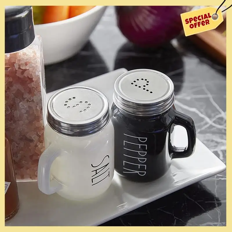 

-BABQ 2X Набор соль и перечников для фермерского дома, милая солонка для перца на 4 унции, современный декор для кухни в фермерском доме