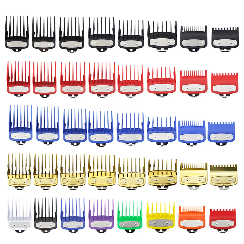 Profissional Barber Hair Clipper Guia Pentes, Wahl Trimmer Anexo, Corte de cabelo Pente Limitado, Ferramentas Salon Haircut, 8Pcs por conjunto