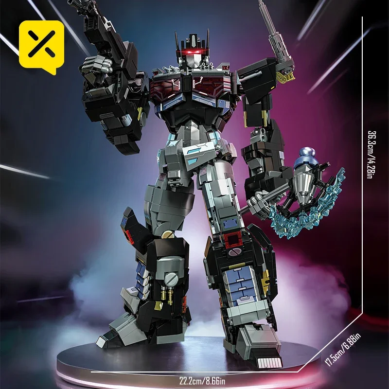 1886PCS Nemesis Knight Building Blocks Toy Dark Optimus Prime Giant Robot Model Collectible DIY Robot Bricks Puzzle Gift for Boy