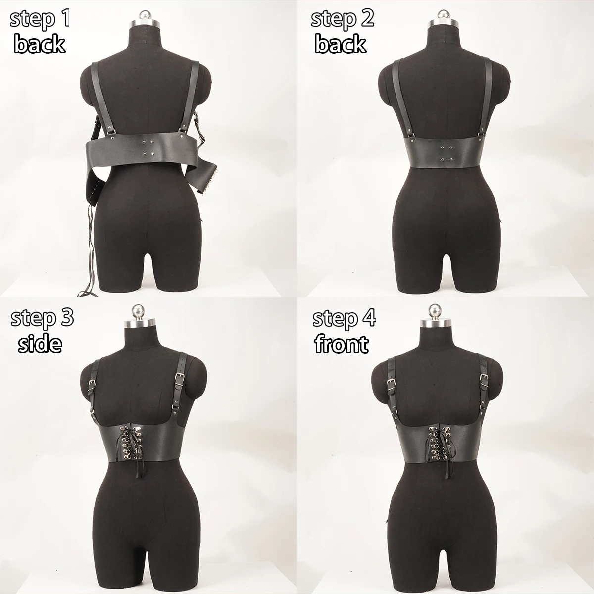 Women Fashion Belt Punk Waist-to-Shoulder Leather Body Harness  Suspenders for Women Decorative Belt Gothic Clothing Accessories
