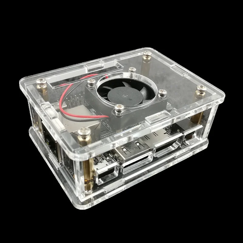 Acrylic Case For Orange Pi One/One Plus Development Board Applicable To Orange PI H3 Motherboard Shell With Fan Heat Sink