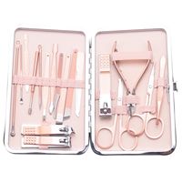 18Pcs/Set Gold Stainless Nail Art Tools Kits Steel Nail Clipper Cutter Trimmer Ear Pick Grooming Kit Pedicure Tools