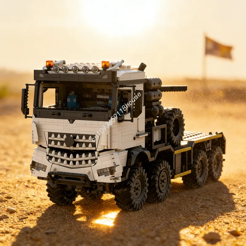 

5834 деталей MOC Военный грузовик Mercedes-Benz Arocs, техническая модель, конструктор, архитектурный набор, идея для рождественского подарка, игрушка