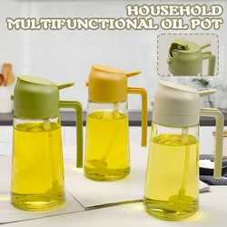 450/60Oml 2 In 1 Oil Spray Bottle With Pour Spout Leakproof Multifunctional Large Capacity Glass Oiler Kitchen Cooking Accessory