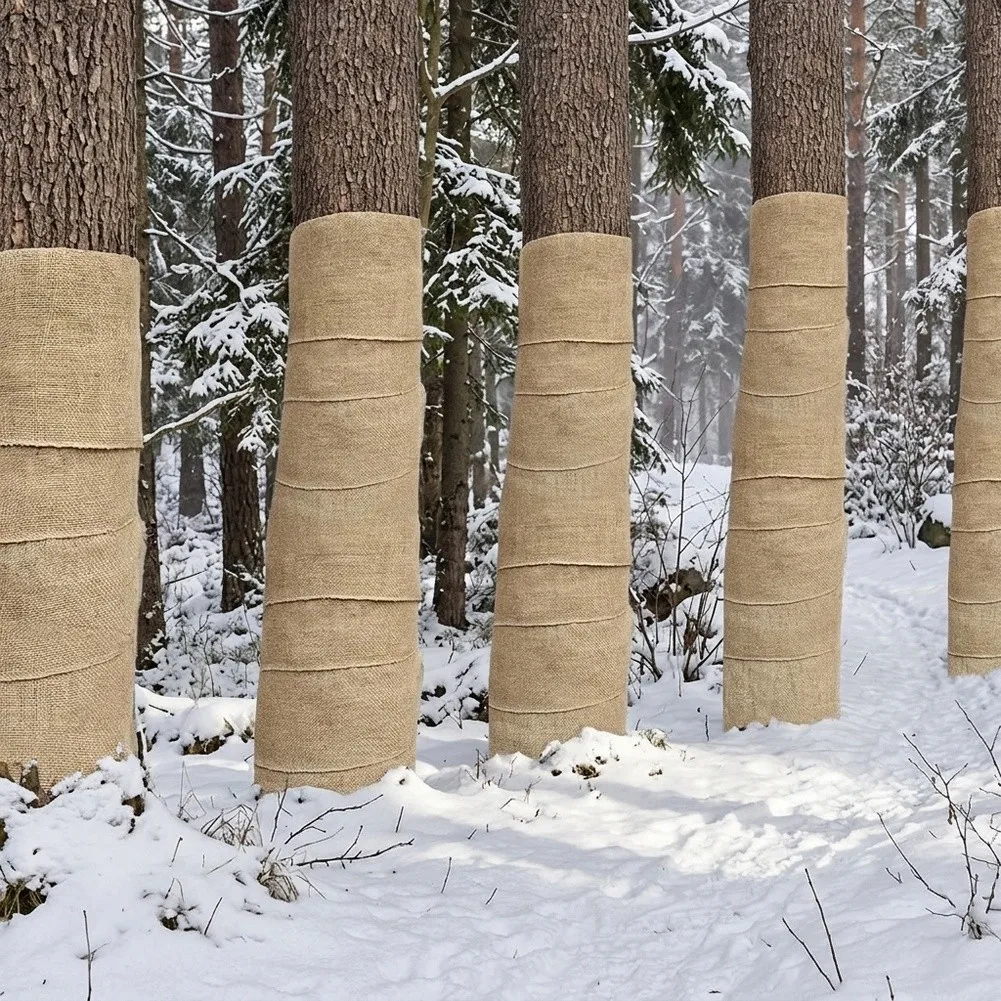 6m X 25cm Plant Winter Protection Band Natural Fiber Frost Shield For Trees Shrubs Outdoor Garden Care