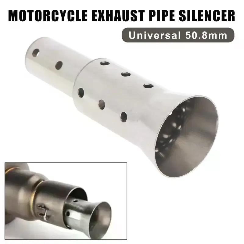 Universal Motorcycle Exhaust Muffler DB Killer Easy Install Noise Cancelling Front Mid End Catalyst for Street Off-road Riding