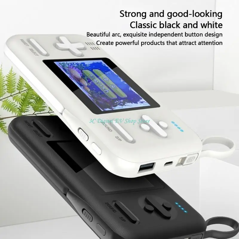 

Портативная игровая консоль E74D, 2,8-дюймовый цветной экран, ретро-игровой плеер, встроенный 416 игр