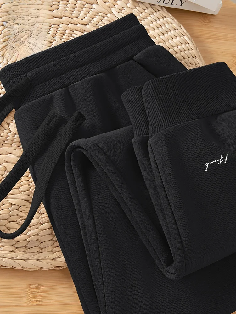 

Мужские повседневные брюки свободного кроя с прямыми штанинами и манжетами, весенние, модные, молодежные, прочные, из смесового хлопка