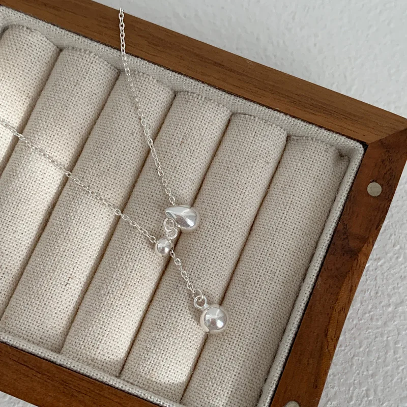 Nuova collana in argento sterling 925 con ciondolo a forma geometrica personalizzata, girocollo, regalo di compleanno per le donne, gioielli squisiti