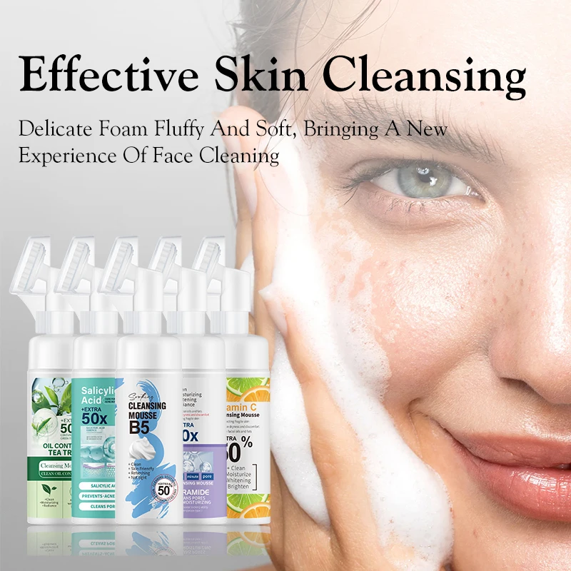 

MOIKA Vitamin C Cleansing Mousse Facial Cleanser Face Wash Moisturizing Facial Skin Care Products