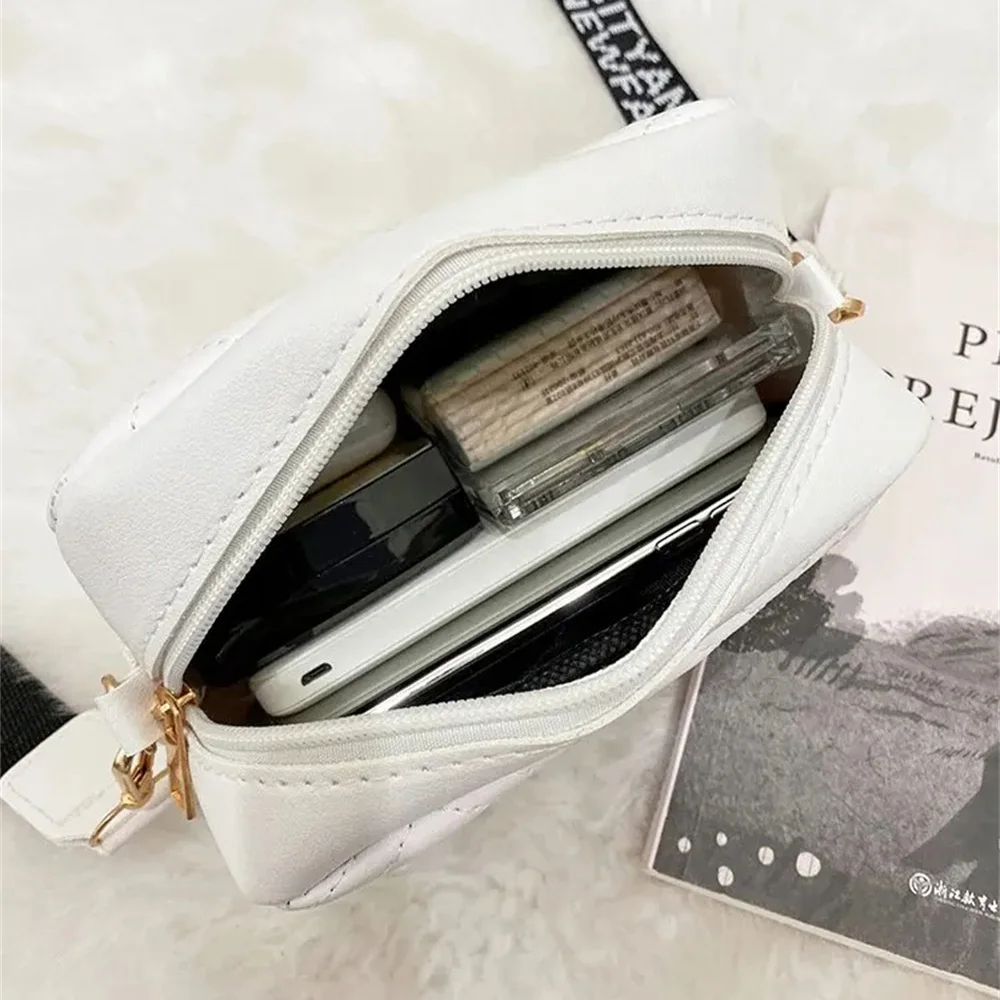 1Pcs Messenger Bag for Women Trend Lingge Embroidery Camera Female Shoulder Bag Fashion Ladies Crossbody Bags Bags for Wome