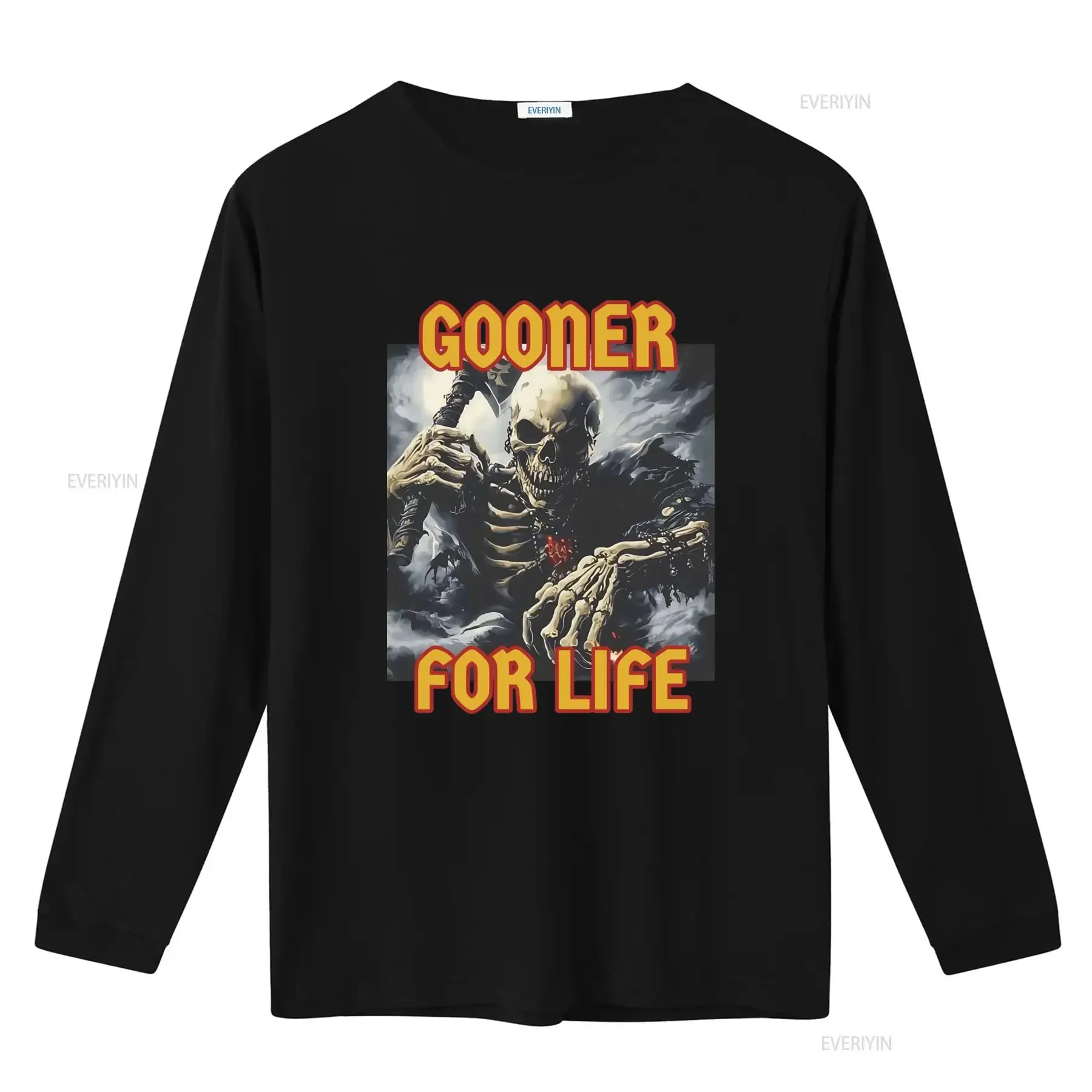 Gooner For Life Brainrot Skeleton T Shirt Unhinged Gen Z Edgy Humor Gag  vintage Washed Stretched Soft Breathable
