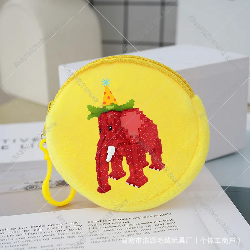 Steal A Brain Rot Six Seven Mini Coin Purse for Boy Girl Round Coin Pouch Anime Cartoon Purse Zipper Key Bags Small Pocket Pouch