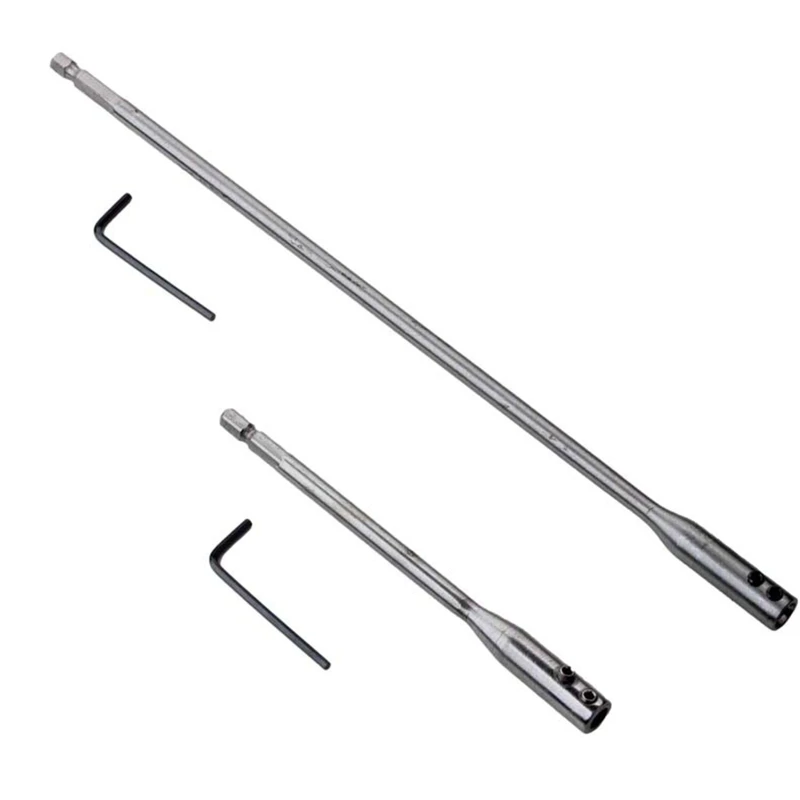 Drill Bit Extension Flat Drill Shaft Hole Extention 150mm/300mm for Daily Home Maintenance Easy to Use