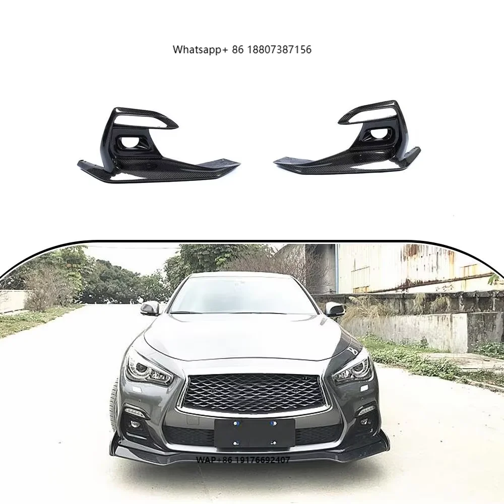

Car Body Kit Carbon Fiber Q50 Fog Lamp Covers forInfiniti Q50 Sport Sedan 2018 2019