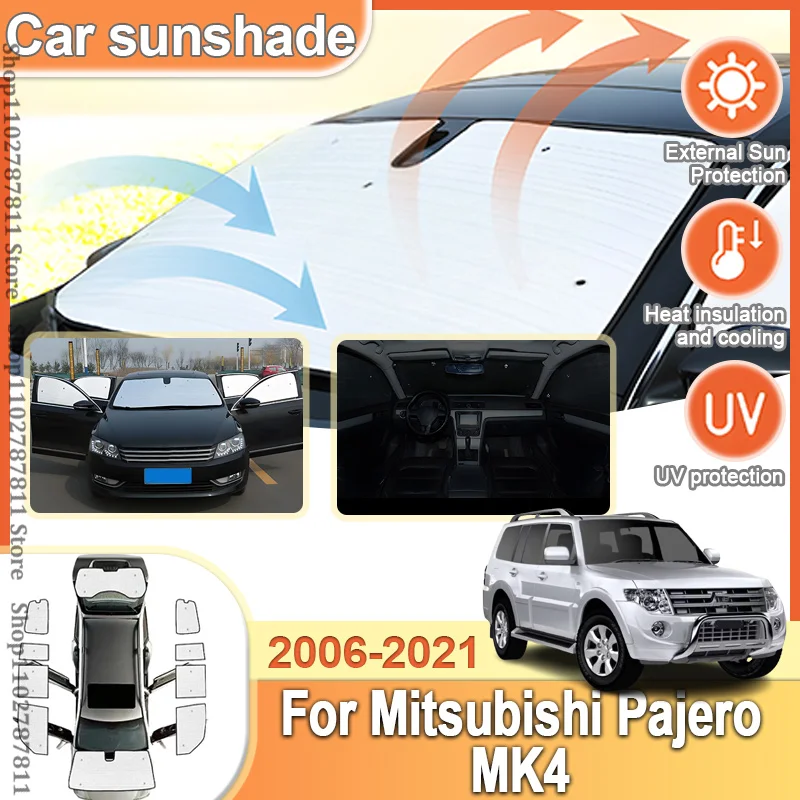 

Car Coverage Sunshades For Mitsubishi Pajero V80 V93 5door 2006-2021 Montero Shogun Anti-UV Window Sunscreen Privacy Curtains