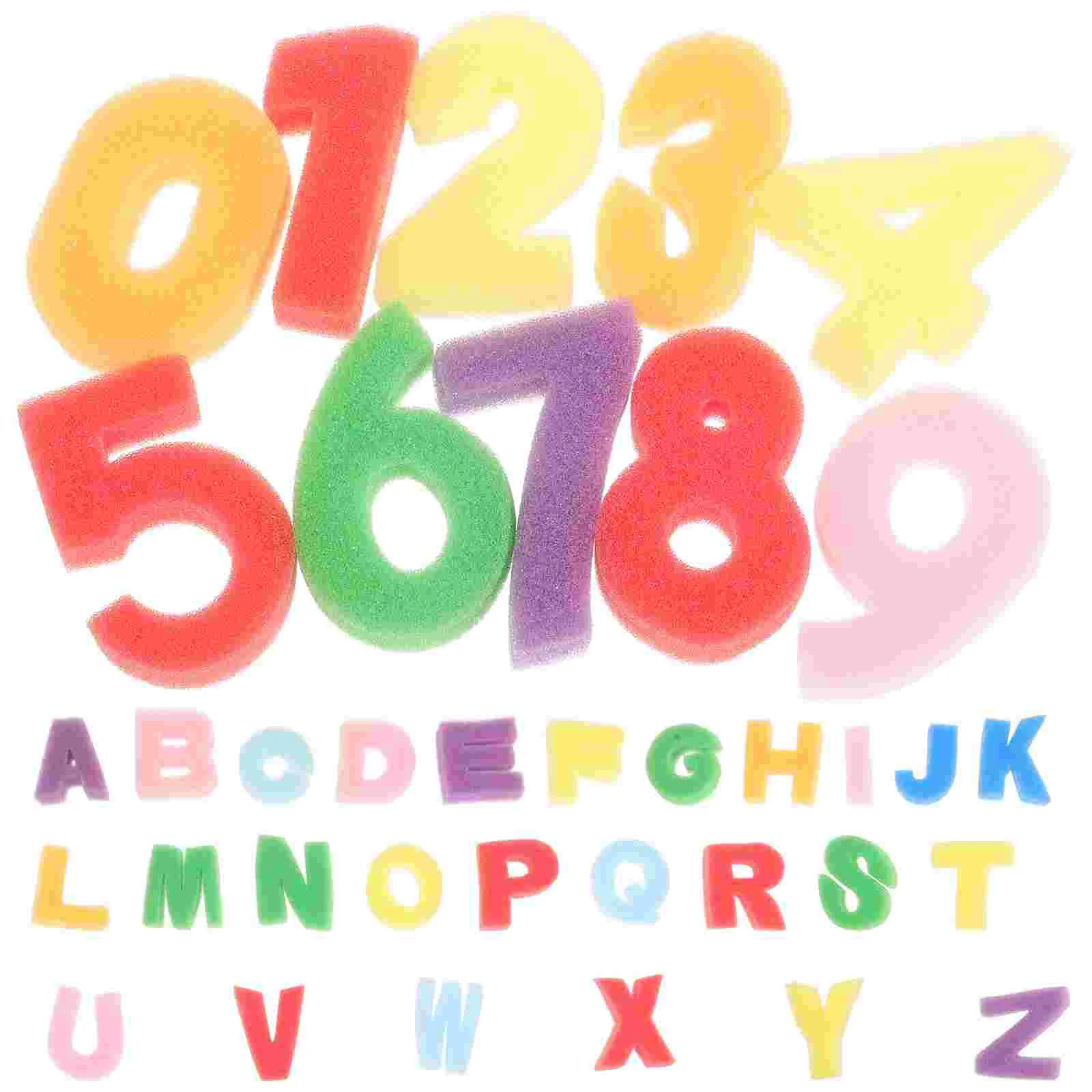 

1 Set A-Z Letters Sponge Stamper Stamping Tool Graffiti Painting Sponge 0-9 Number Stamping (Letters + Number)