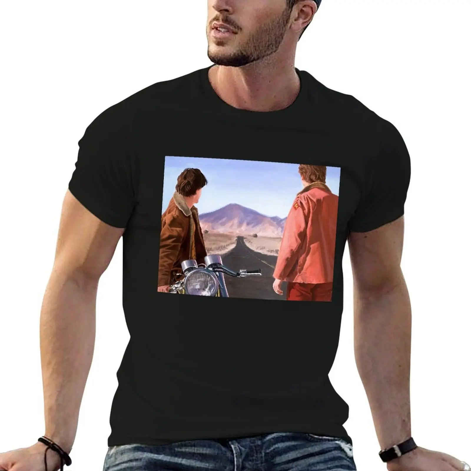 My Own Private Idaho acrylic painting T-Shirt plus size clothes anime clothes compression shirt men