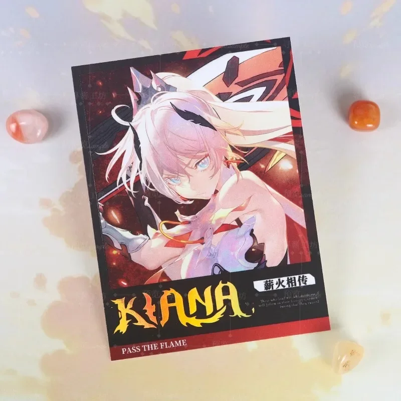 Honkai Impact 3 Cosplay Kiana Kaslana Himeko Acrylic Stand Badge Ticket Polaroid Ornament Adornment Collection Souvenir Gift