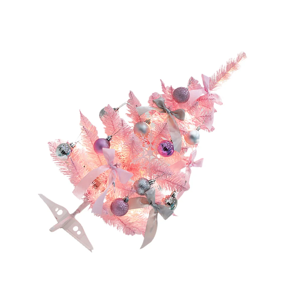 

Christmas Tree 60cm Pink LED Lamp Desktop Adornment PVC Material Exquisite Design Home Office Bar Ktv Christmas Tree