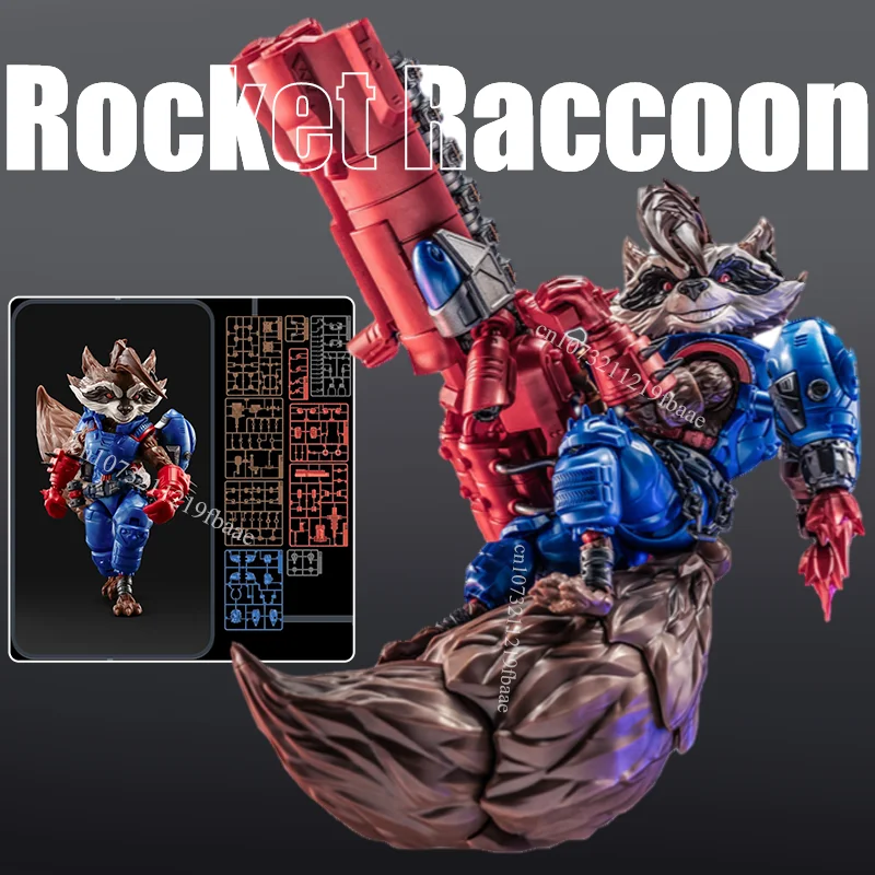 

Genuine Blokees Marvel Rocket Raccoon Action Figure Moon Knight Toys Assembly Model Kit Champion Class Gifts
