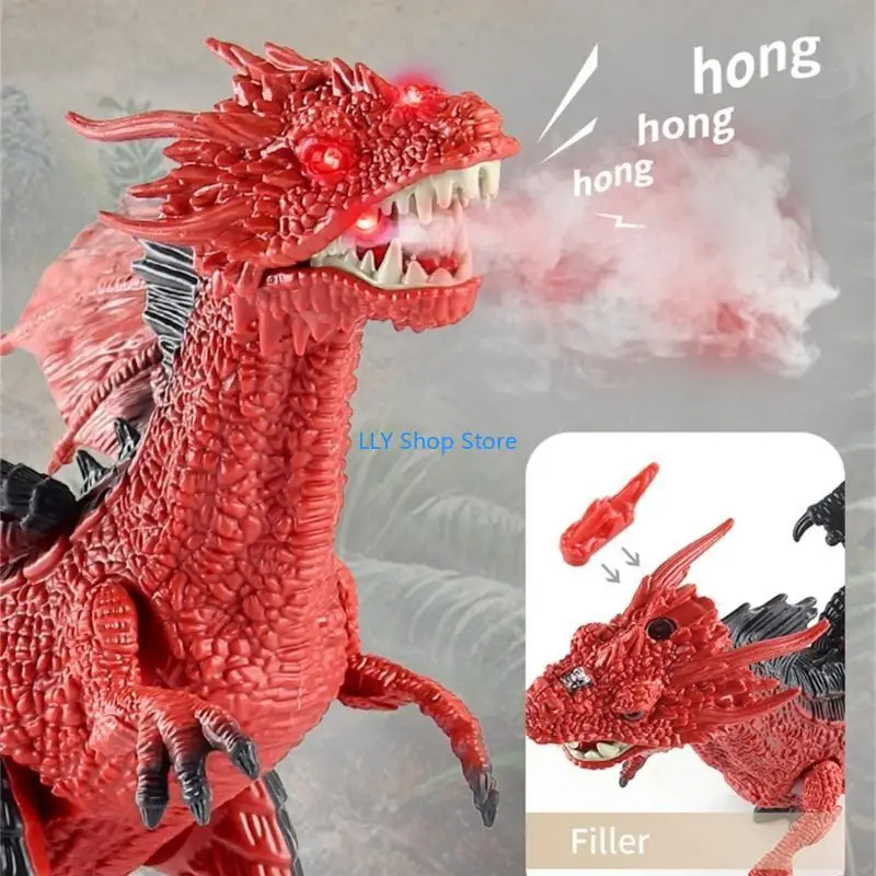 

T8UD Electric Robot Walking Dinosaur Toy Remote Control Flap Wing Toy for Boys Girls