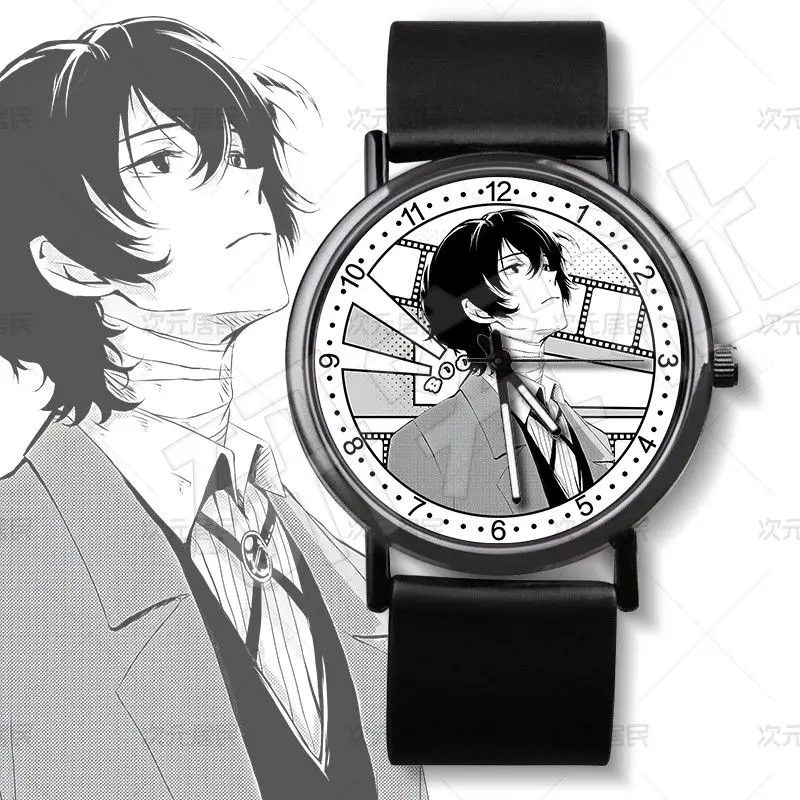 Bungo Stray Dogs anime merchandise cartoon cute watch kawaii 2D male and female manga style analog wristwatch wholesale