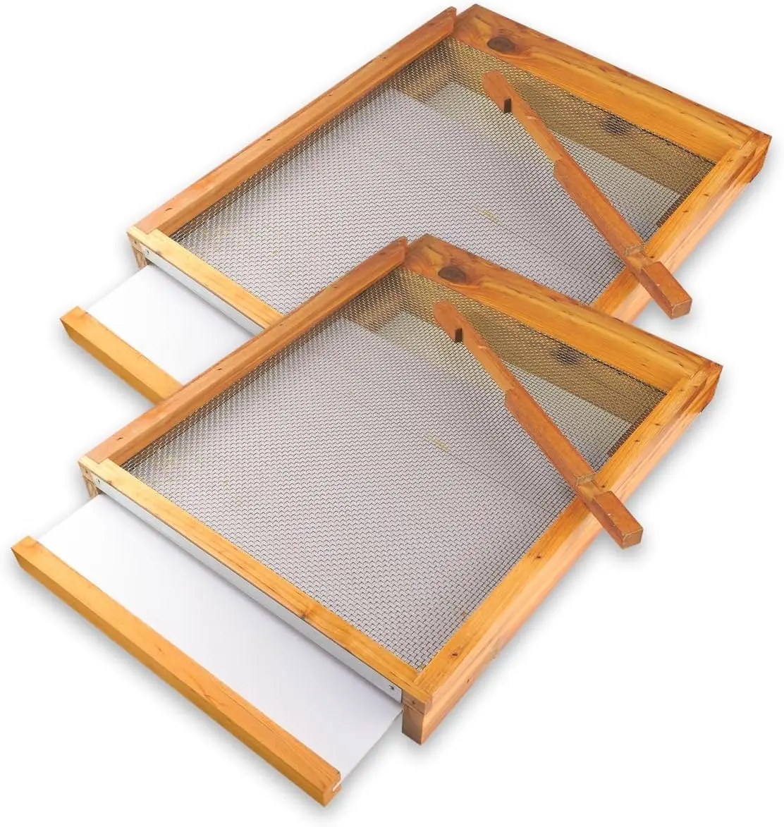 

2 шт. защитных нижних уплотнительных панелей для 8-рамочного улья Лангстрота, пропитанных пчелиным воском, с ограничителем входа