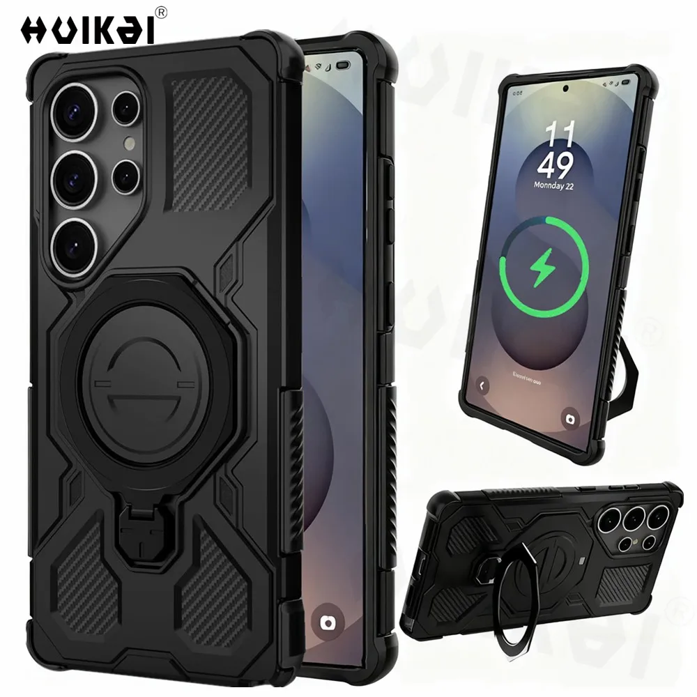 حافظة لهاتف سامسونج S25 UItra S25 FE S25 Edge S24 Ultra MagSafe حامل مغناطيسي حامل حماية مسنده أغطية حماية