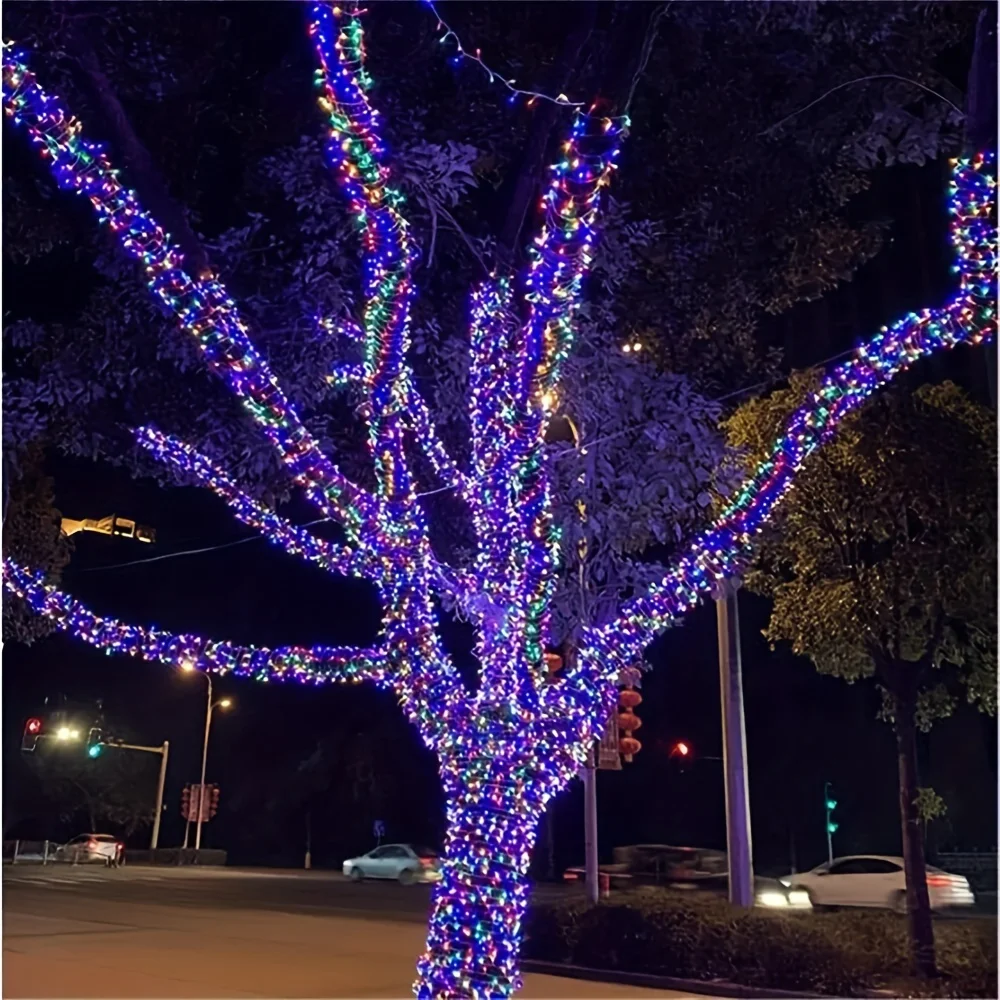 200 LED Solar String Light Color Light String Light 8 Mode Outdoor Atmosphere Light Lawn Courtyard Decoration Light