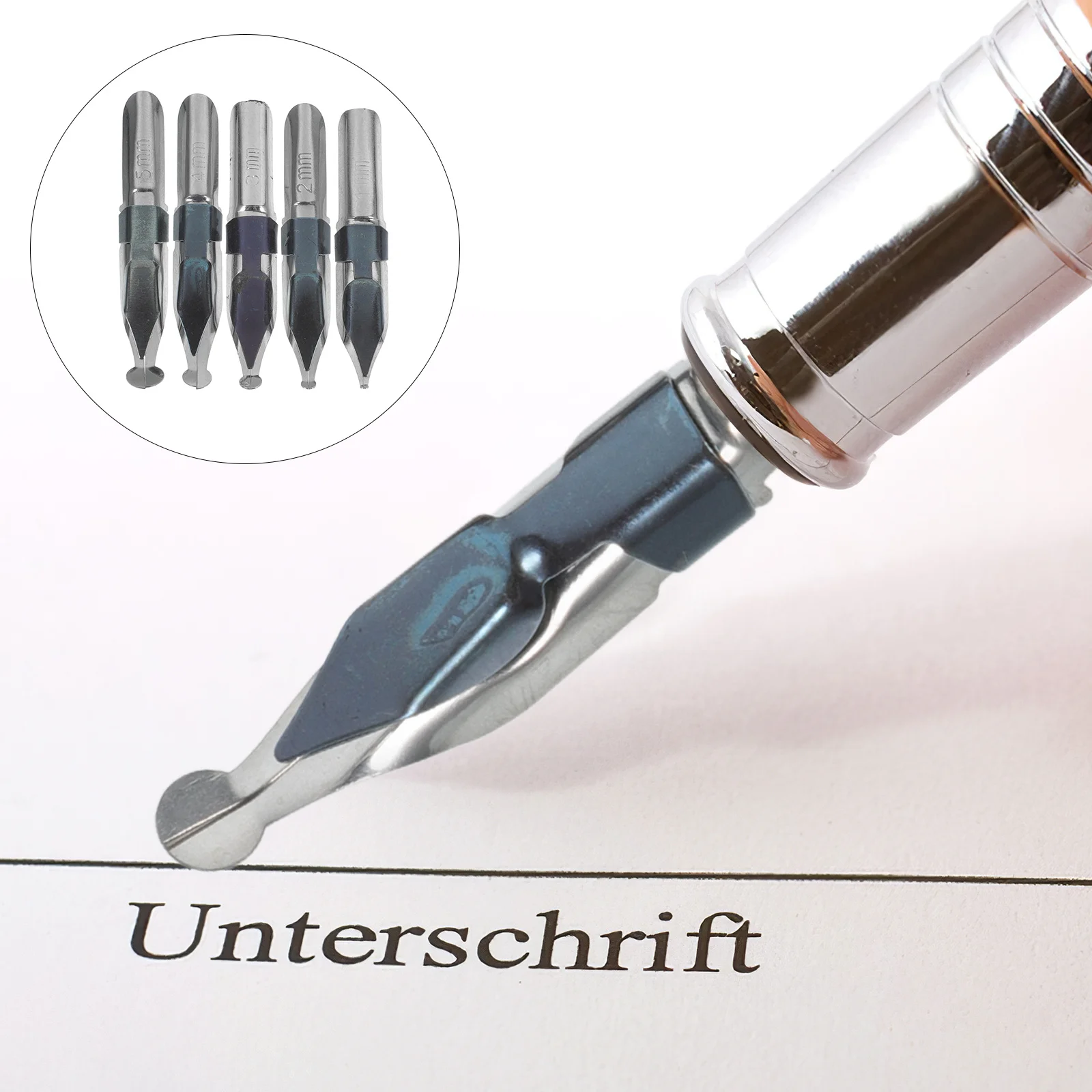 5 stuks universele vulpenpunten duurzame kalligrafiepunten voor schrijven ondertekening eenvoudig te installeren langdurige vervanging