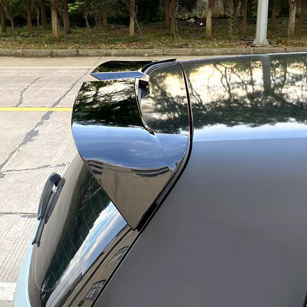 Hatchback Fits 2008-2013 VW Golf 6 MK6 TDI GTD Rear Trunk Window Spoiler Wing Glossy Black Tail Wing Roof Spoiler Auto Body Kit