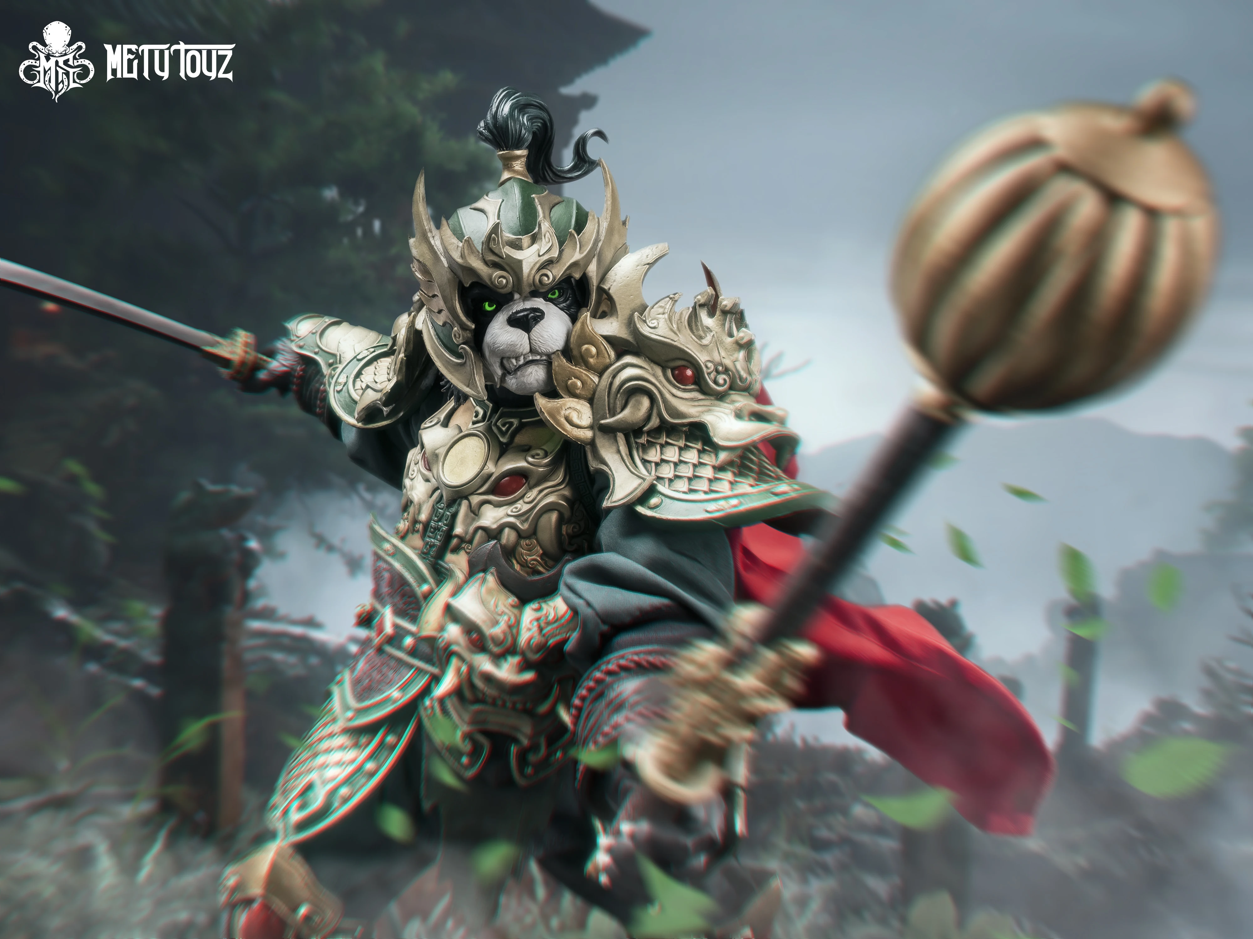 Metytoyz الذاكرة اللعب درع ماستر واندر الباندا مغامر العالم الكونغ فو WuQingLie 20 سنتيمتر عمل الشكل جمع نموذج ألعاب الدمى #5