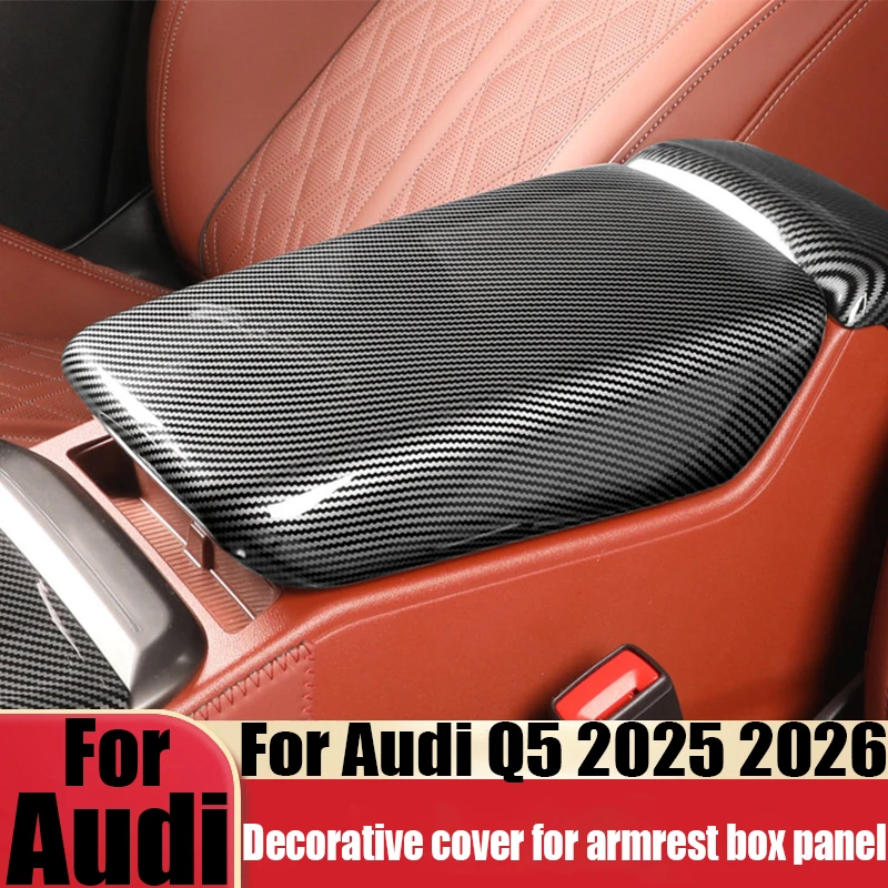 

Central control armrest box cover panel protective cover automotive interior modification accessories For Audi Q5 GU 2025 2026