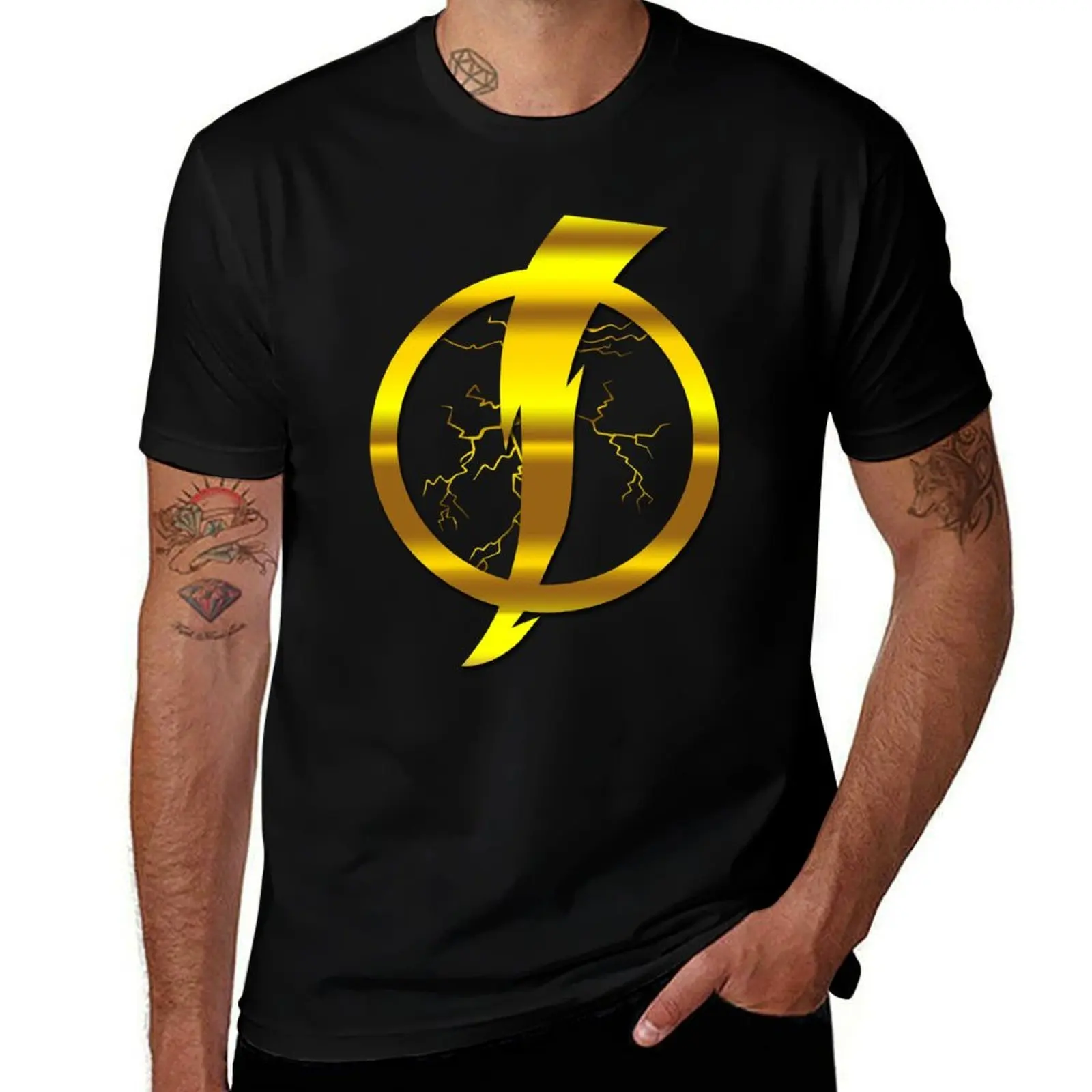 Static Shock Logo T-Shirt Fashion Print Casual Short Sleeve T-Shirt
