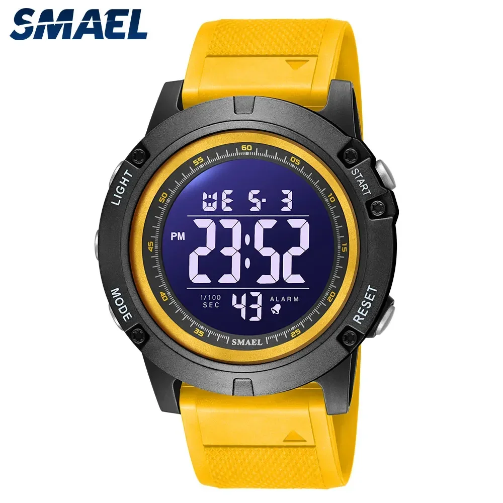 

SAMEL Fashion Orange Men's Watch Waterproof 50M Luminous Mulit-Function Alarm Electronic Clock Sport Digital Wristwatches 1902